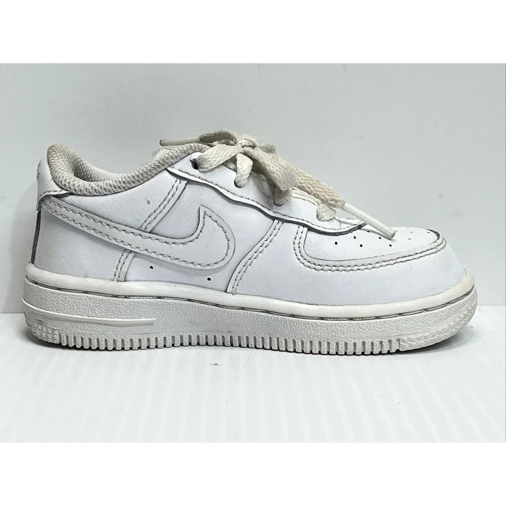 Nike Air Force 1 White Low  Leather Toddler Size 7c Sneakers 314194-117